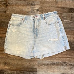 American Eagle Pride Denim Mom Shorts
